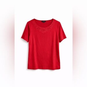 Lauren Ralph Lauren Scarlet Short Sleeve Tee